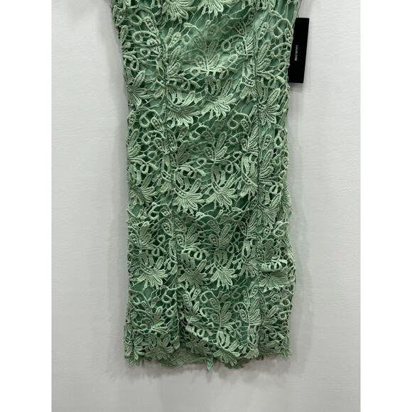 NWT Lulus Womens Romance Language Sage Green Backless Lace Dress Size M - Picture 7 of 12